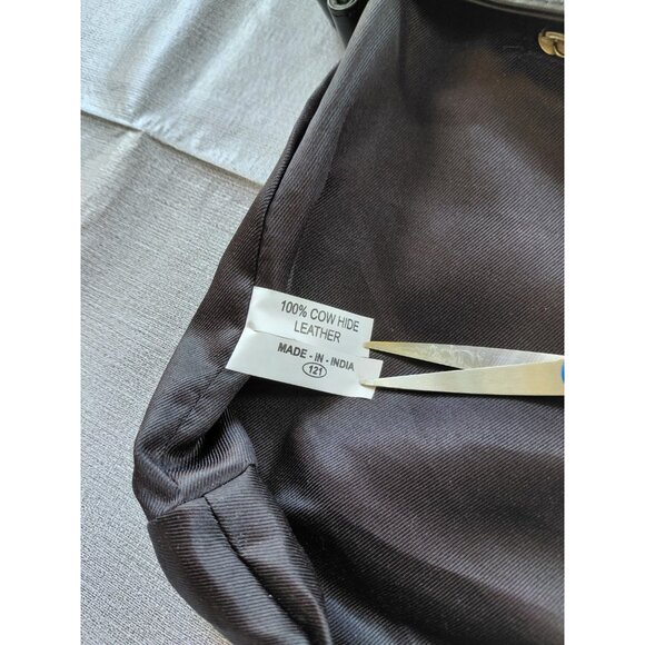 Great American Leather Works Shoulder Bag Cross Body Business Goth Pebbled - Picture 6 of 16